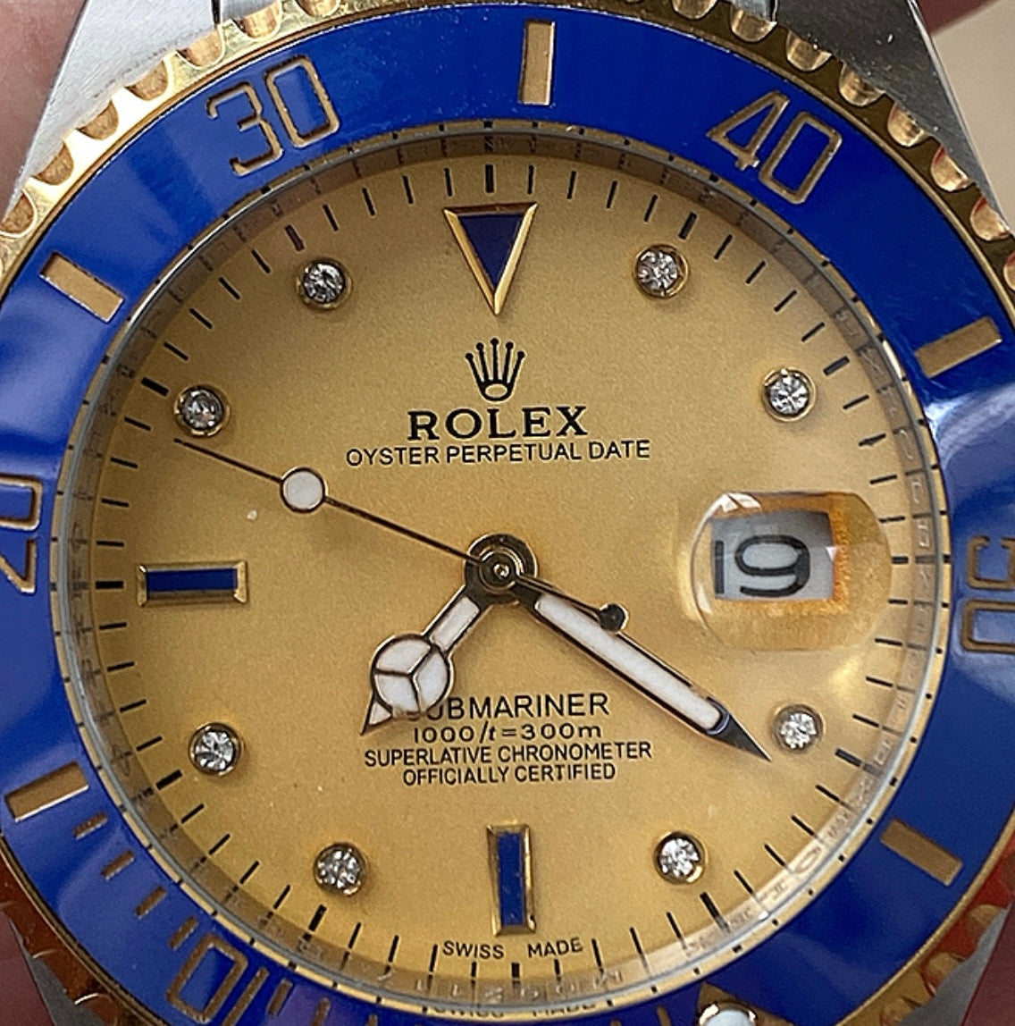 41 mm رولكس ساب مارينر اصدار نادر - ازرق و ذهبي