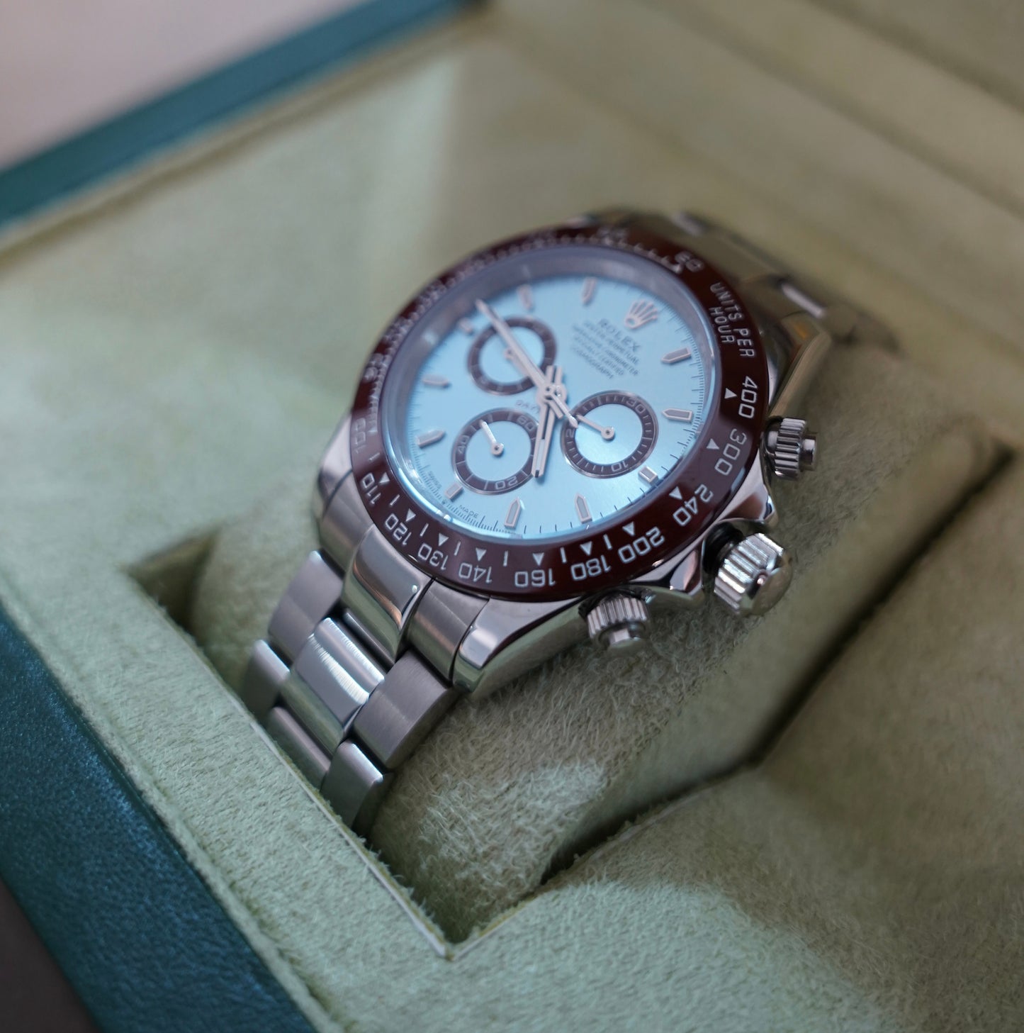 40 mm رولكس دايتونا كوزمو جراف بيزل بني