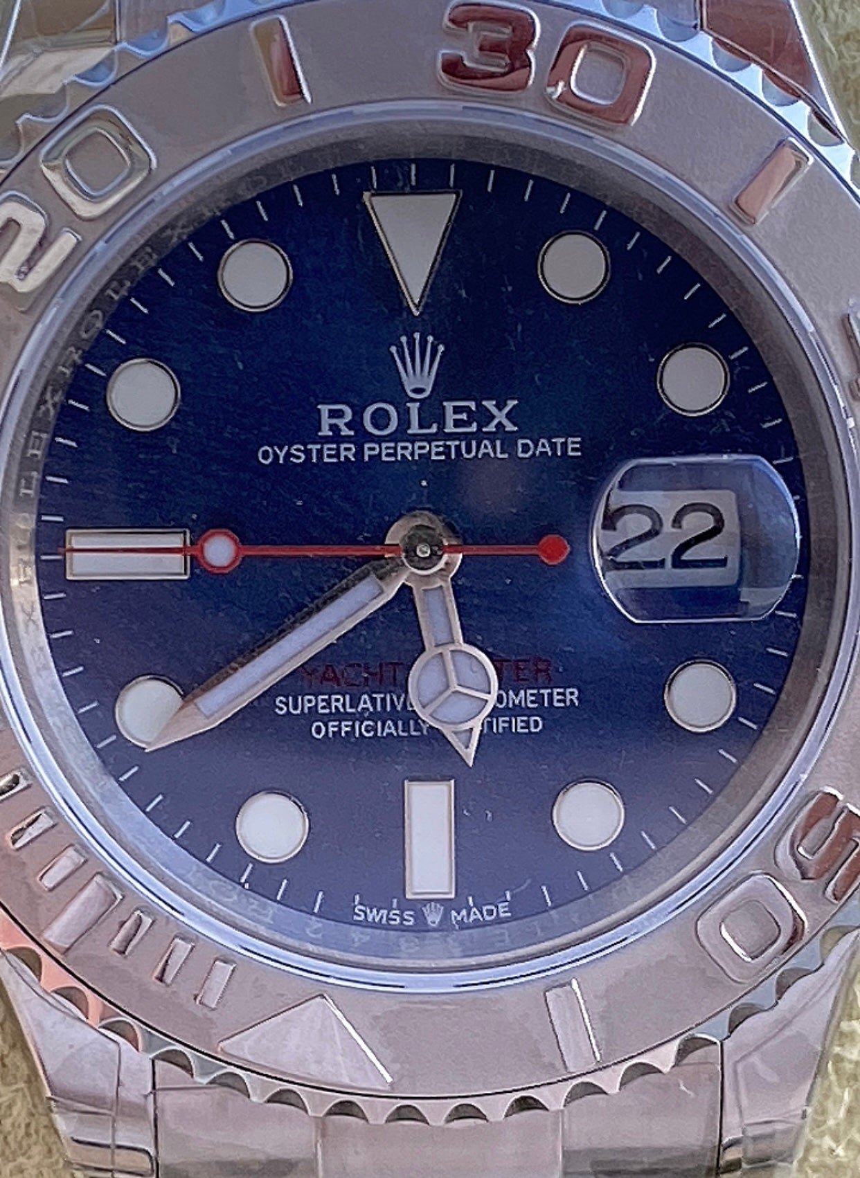 40 mm رولكس يخت ماستر ستانلس ستيل وبلاتينيوم