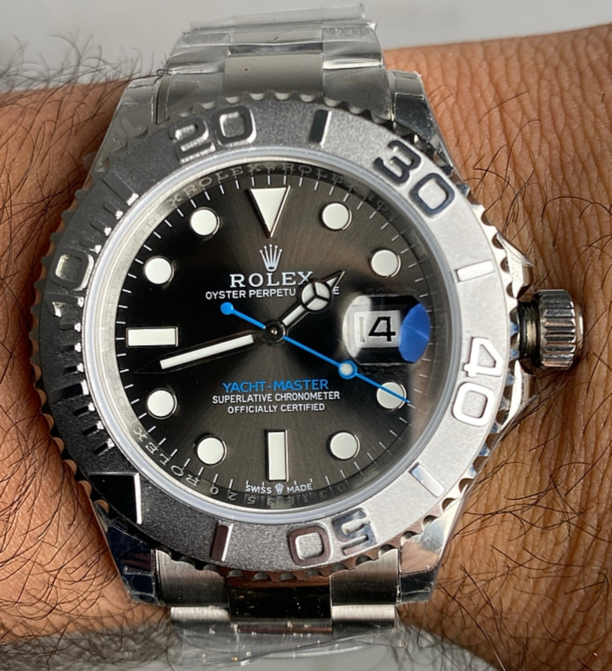 رولكس ياخت ماستر ون تيتانيوم بيزل - كلين طبق الأصل بأدق التفاصيل و المكينة