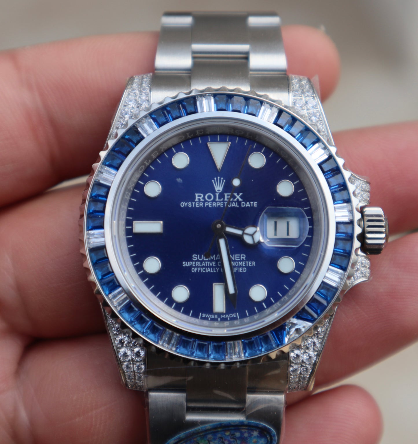 Rolex Submariner Blue Ruby - رولكس سابمارينر بلو روبي كلين طبق الأصل