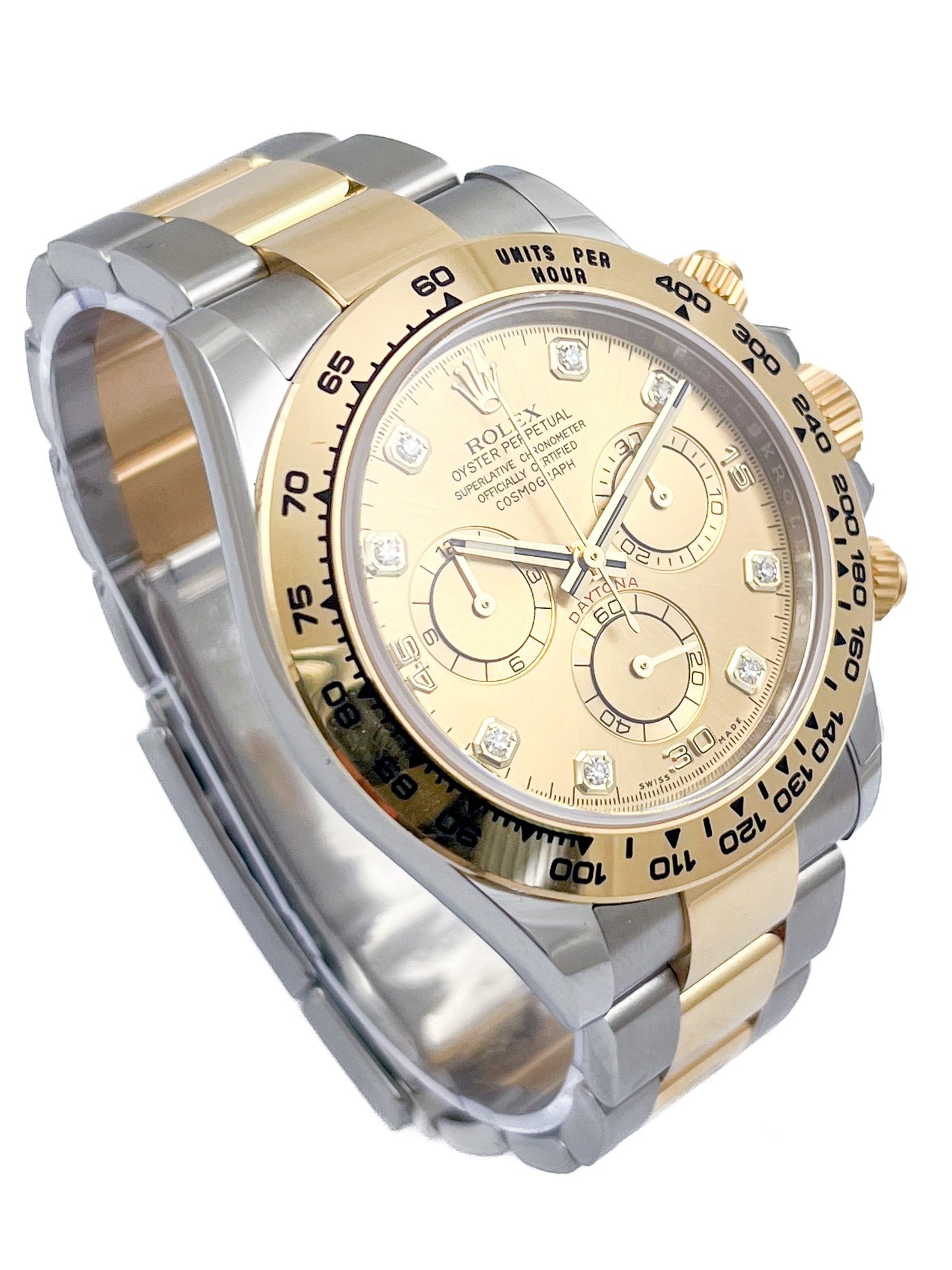40 mm رولكس دايتونا ستيل وذهب بقرص ذهبي بالكامل