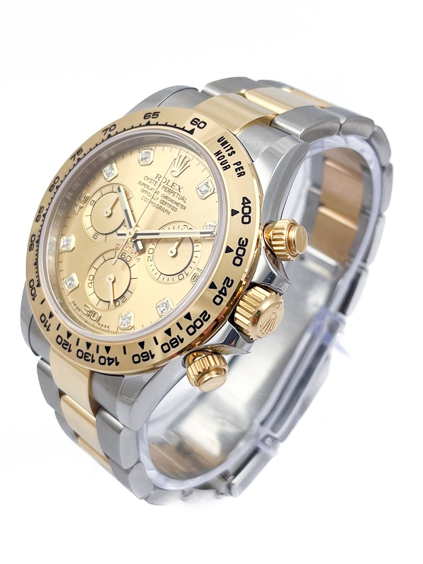 40 mm رولكس دايتونا ستيل وذهب بقرص ذهبي بالكامل