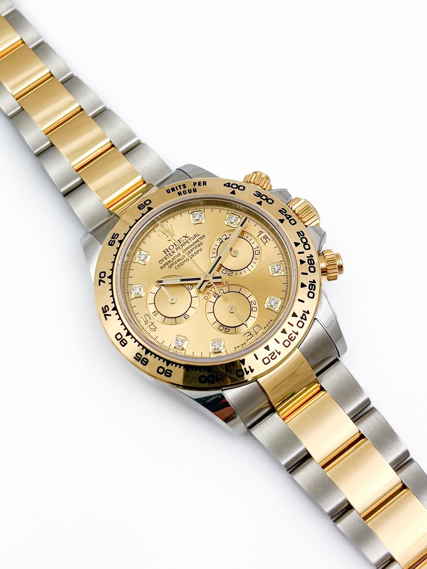 40 mm رولكس دايتونا ستيل وذهب بقرص ذهبي بالكامل
