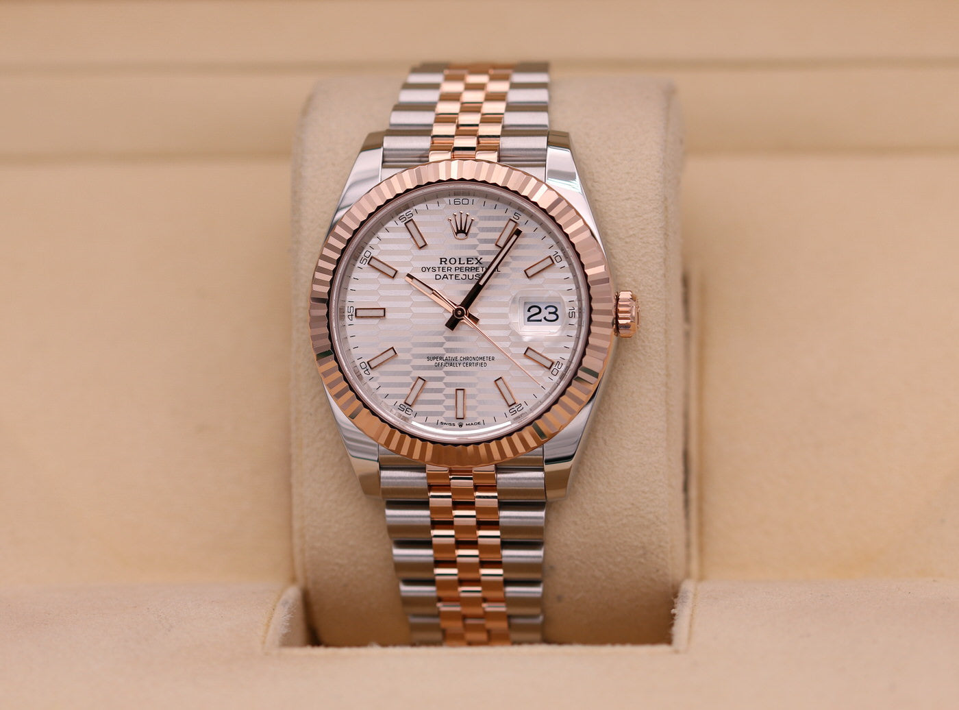 36 mm رولكس ديت جستستيل وذهب إيفروز بقرص ماربل