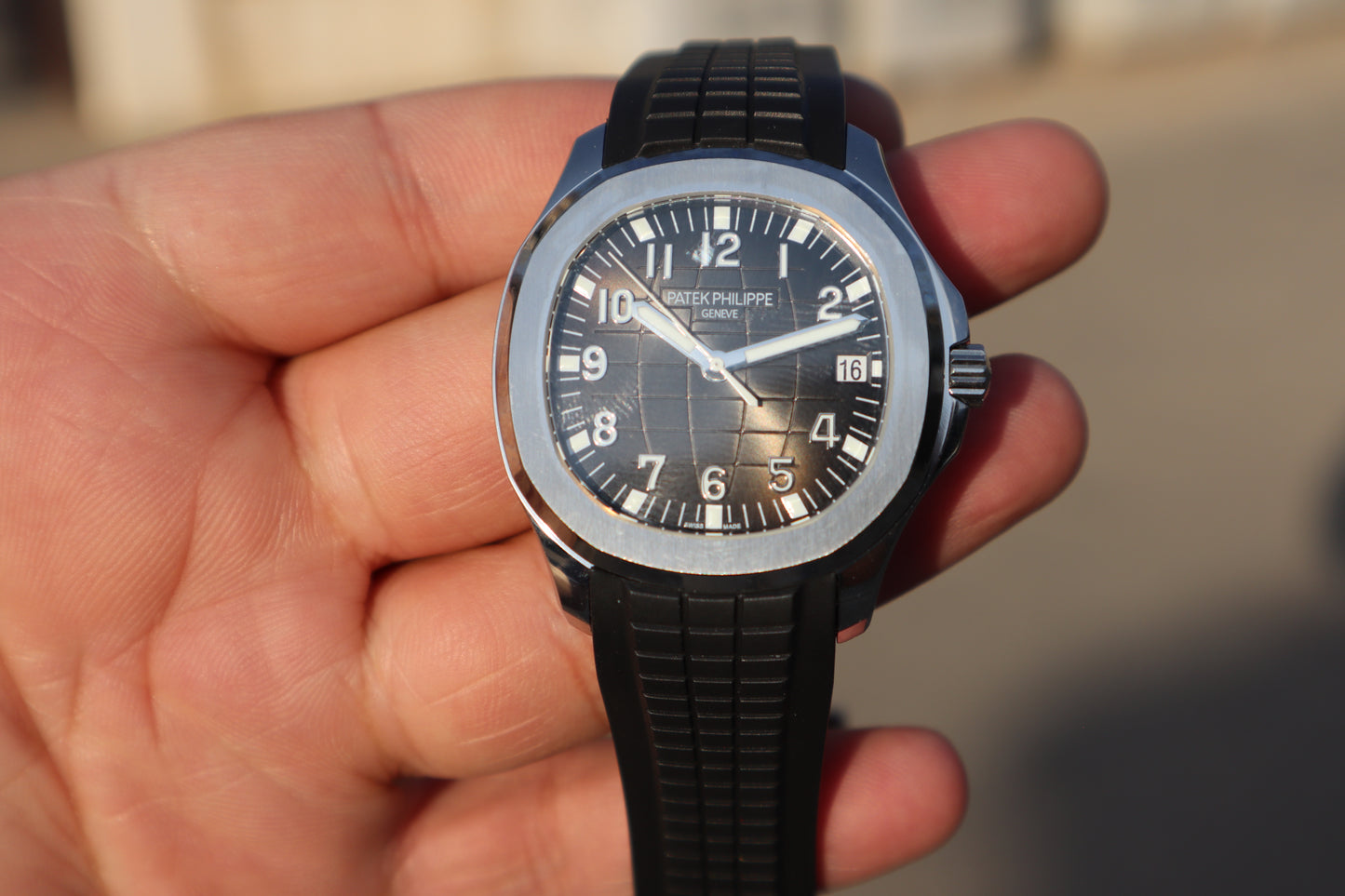 باتيك فيليب اكوانوت ستراب اسود - الترا ماتش طبق الاصل