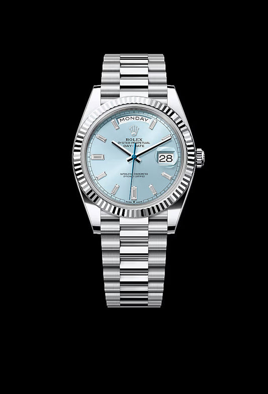 40 mm  السعر بالدينار الاردني 350 دينار -رولكس داي ديت تيفاني  - قطعة واحدة كلين تايتل