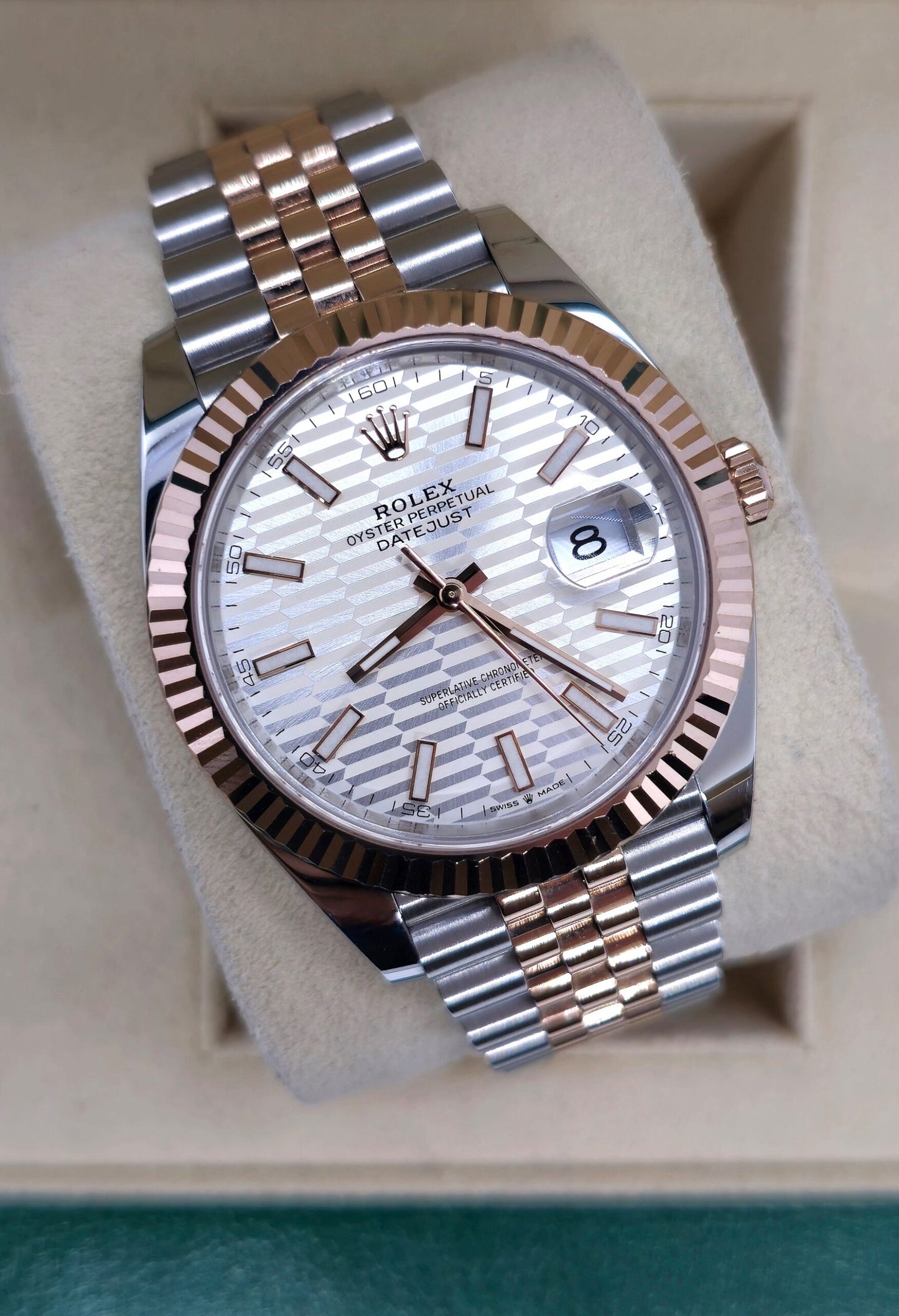 36 mm رولكس ديت جستستيل وذهب إيفروز بقرص ماربل