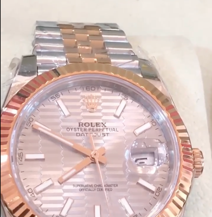 36 mm رولكس ديت جستستيل وذهب إيفروز بقرص ماربل
