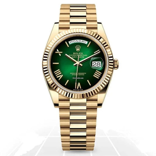 40 mm رولكس داي ديت جرين ديل كلين تايتل ( مستعمل بحالة الجديد)