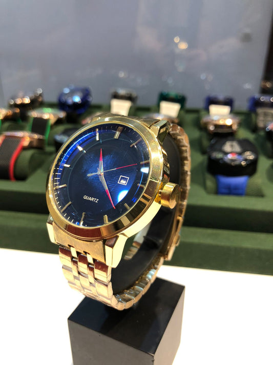 GOLDEN QUATRZ WATCH : ساعة كوارتتز ذهبية