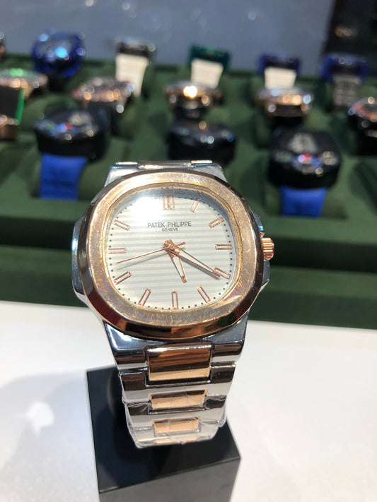 WHITE PATEK PHILIPPE : ساعة باتيك فيليب بيضاء