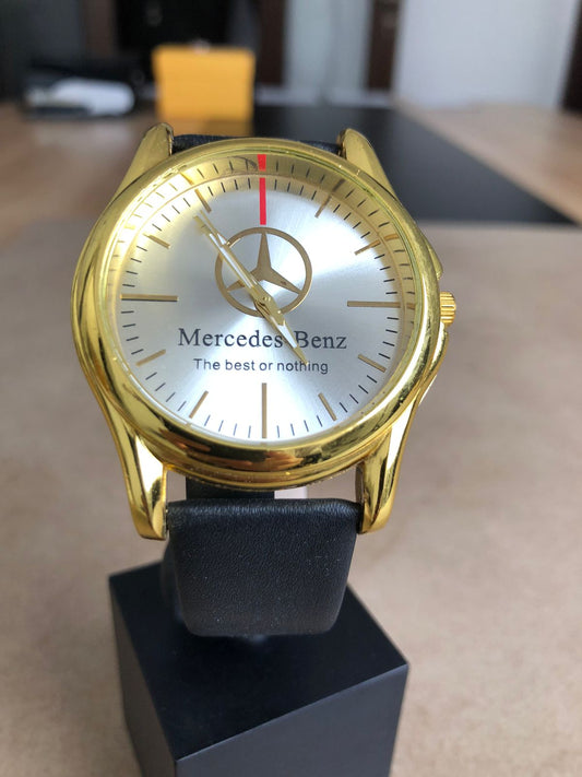 GOLDEN MERCEDES WATCH : ساعة مرسيدس ذهبية