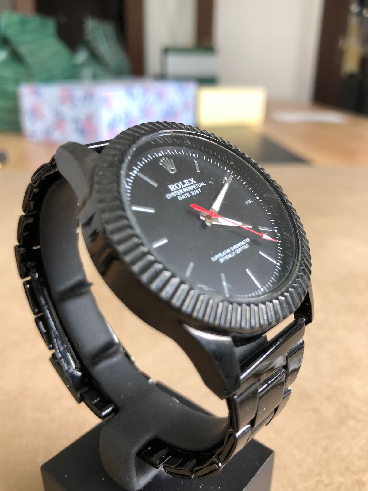 BLACK ROLEX OYSTER WATCH : ساعة اويستر سوداء