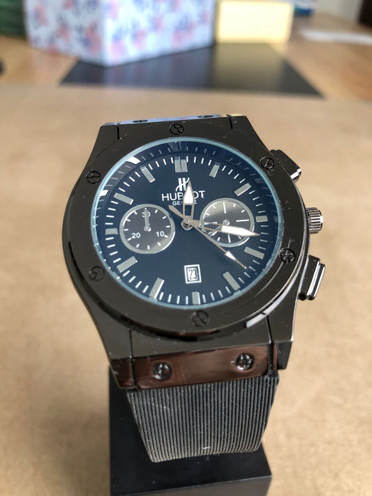 BLACK HUBLOT WATCH : ساعة هوبلوت اسود