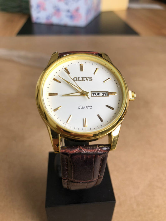 WHITE OLIVS WATCH :  ساعة اوليفس ابيض
