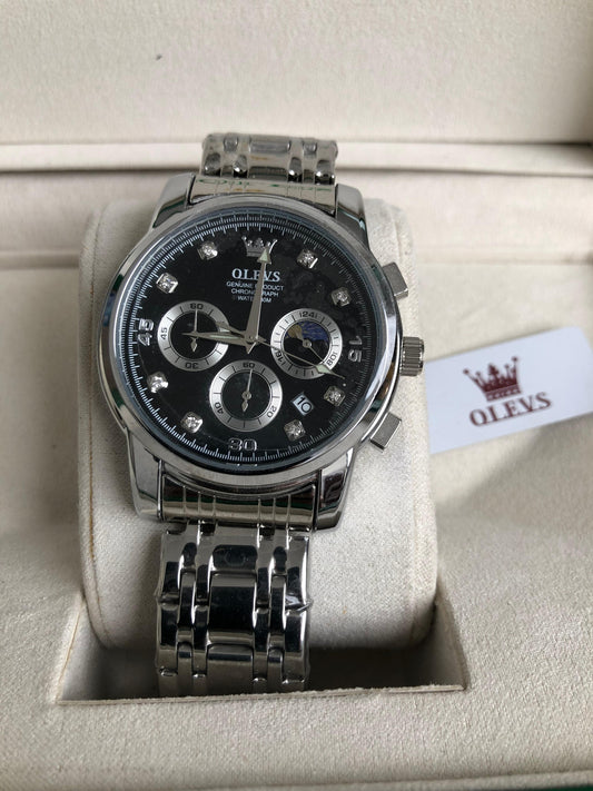 OLEVS WATCH 5  :   ساعة اوليفر فضي