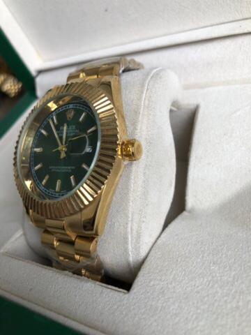 ROLEX WATCH   :  ساعة رولكس  اخضر ذهبي