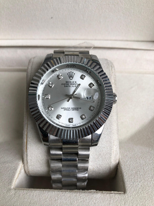 ROLEX WATCH   :  ساعة رولكس اويستر فضي