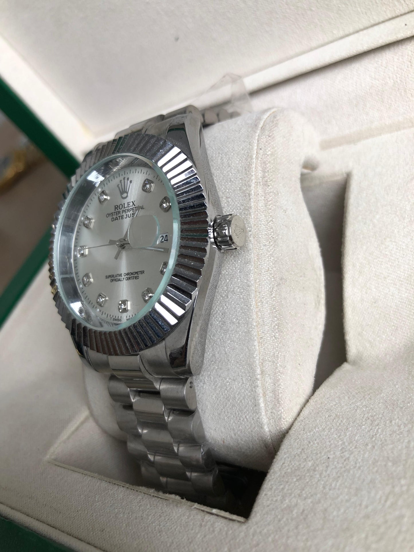 ROLEX WATCH   :  ساعة رولكس اويستر فضي