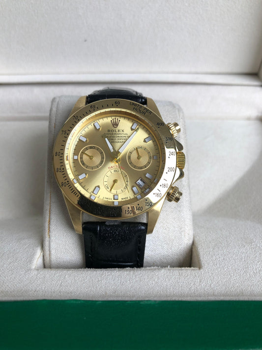 ROLEX WATCH   :  ساعة رولكس ذهي اسود