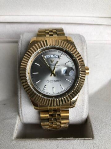 ROLEX WATCH   :  ساعة رولكس داي ديت فضي ذهبي