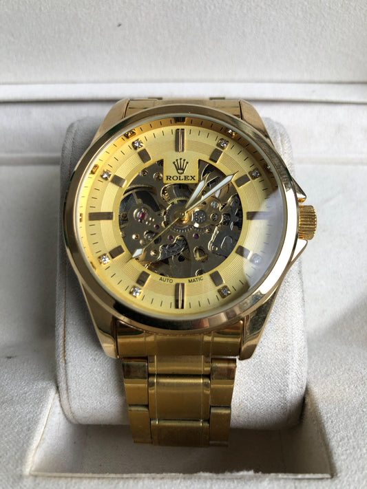 ROLEX WATCH   :  ساعة رولكس مميرة ذهبي كامل