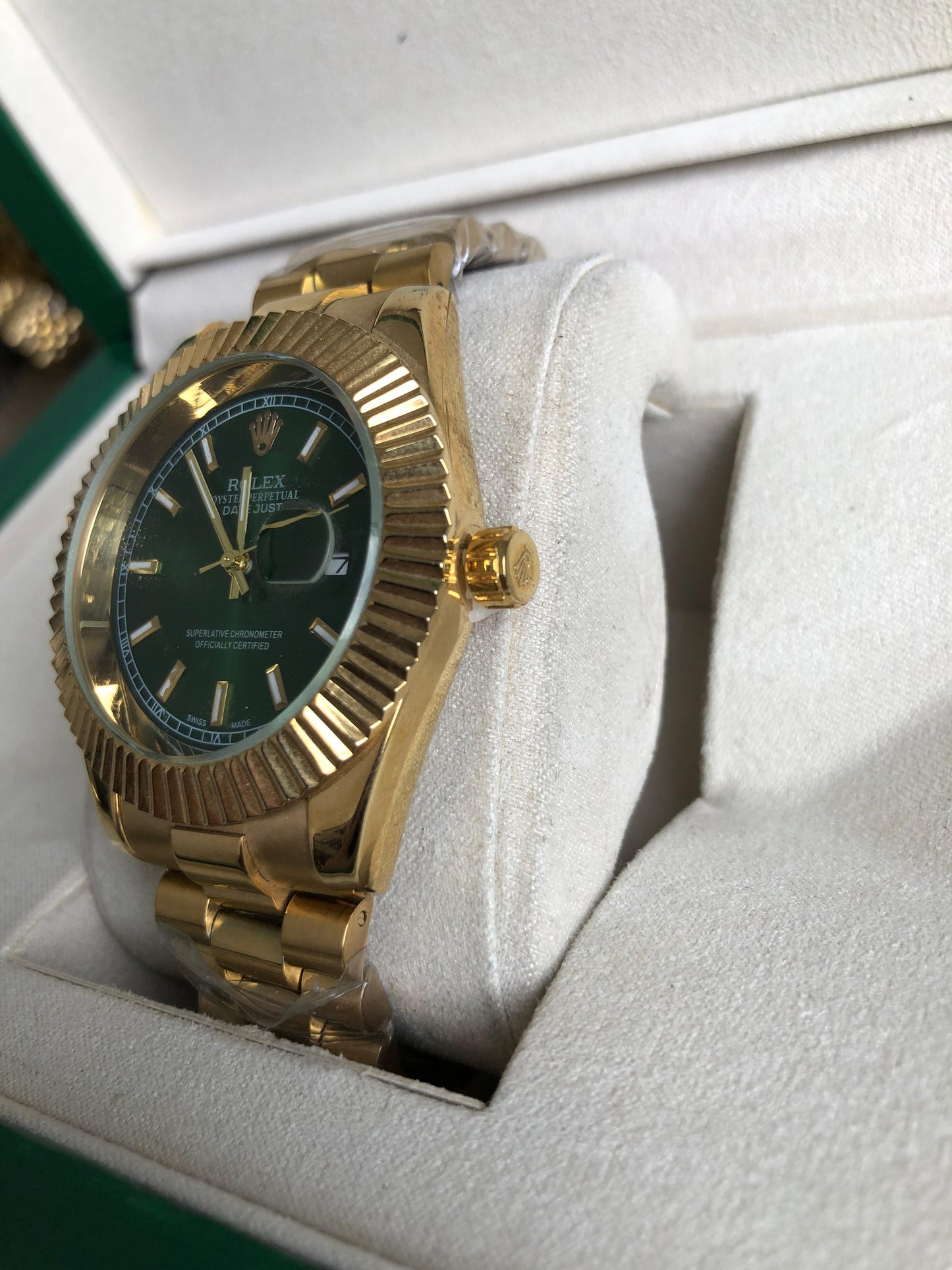 ROLEX WATCH : ساعة رولكس دايت جست اخضر