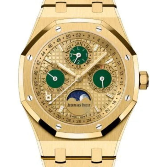AP Royal Oak Calendar Full gold 41 mm - مصنع كلون طبق الاصل