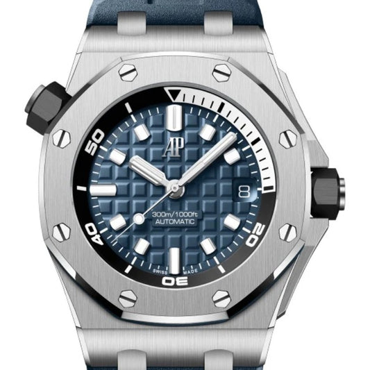 AP offshore 42 mm  - اوف شور كلون طبق الأصل - قطعة واحدةا لون فسفور ستراب رابر كحلي   (AP 6)
