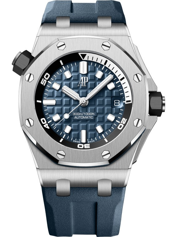 AP offshore 42 mm  - اوف شور كلون طبق الأصل - قطعة واحدةا لون فسفور ستراب رابر كحلي   (AP 6)