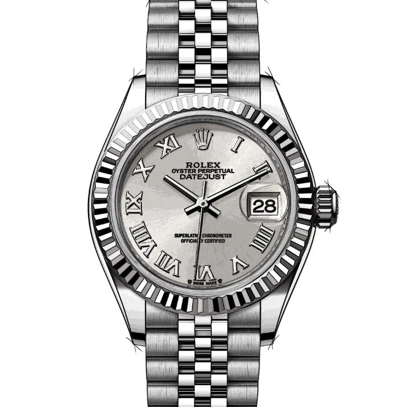 41 mm رولكس داي جست سلڤر ابيض سوبر كواليتي