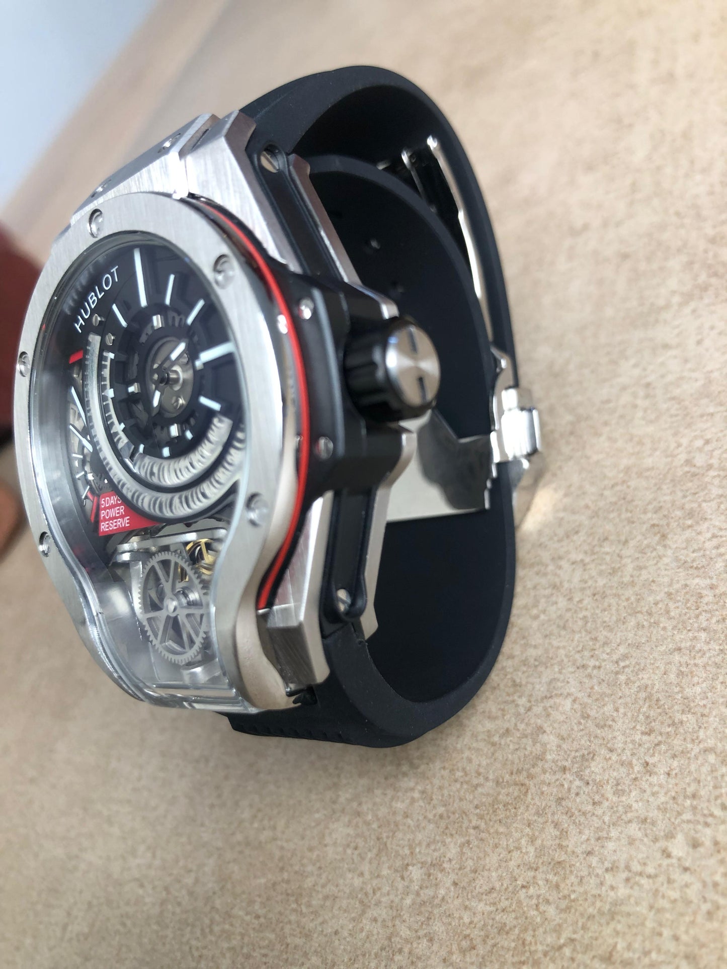 Hublot M9 full silver - ساعة نادرة جداً