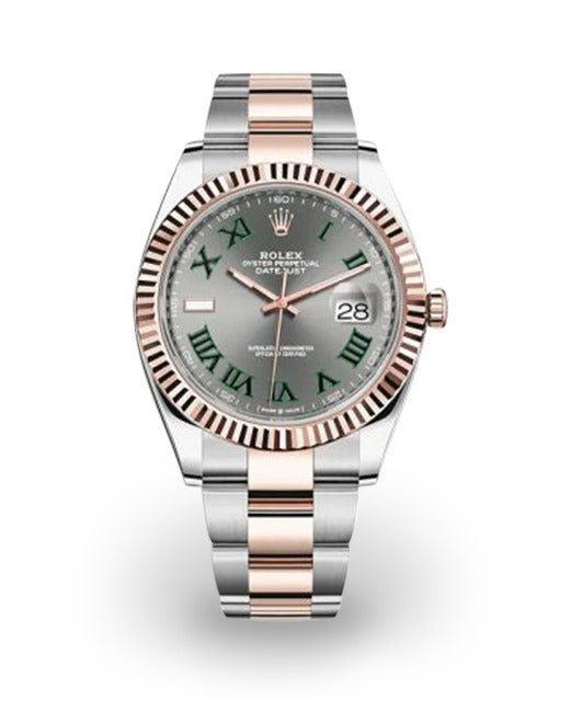 41 mm  السعر بالدينار الاردني 350 دينار -رولكس داي جست  اصدار نادر ويمبلدون روز جولد