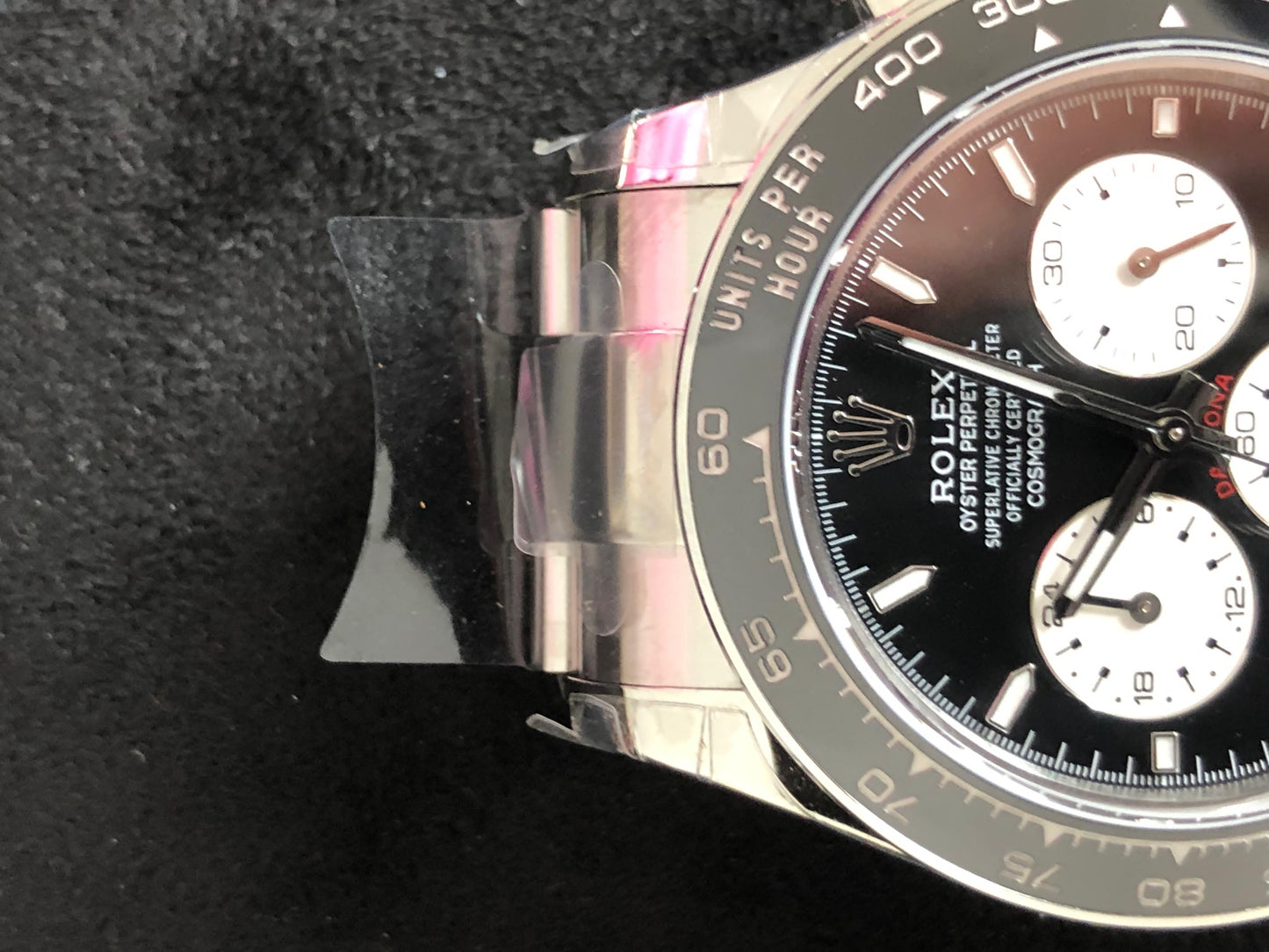 40 mm رولكس دايتونا مينا  أسود وعدادات بيضاء