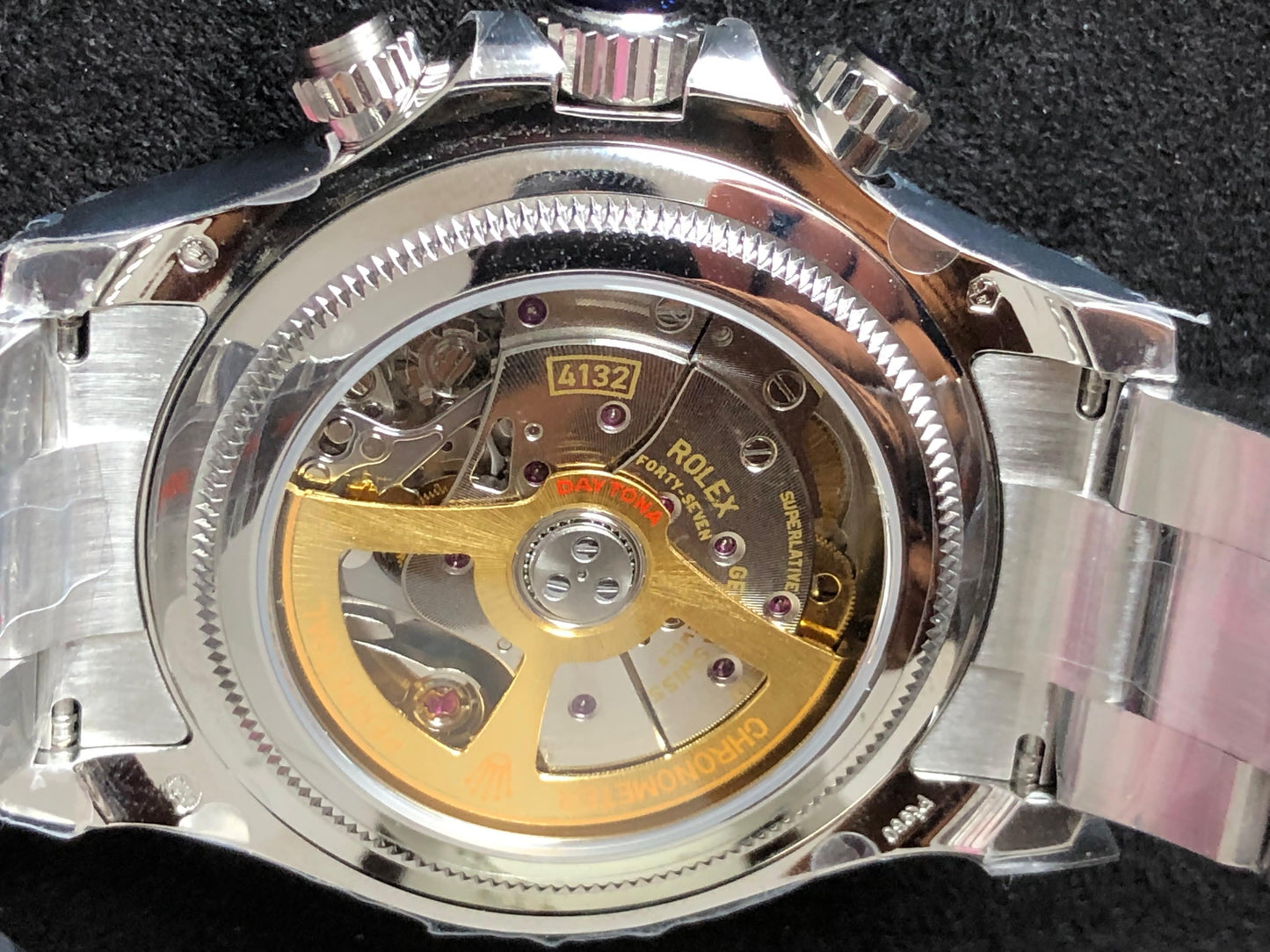 40 mm رولكس دايتونا مينا  أسود وعدادات بيضاء