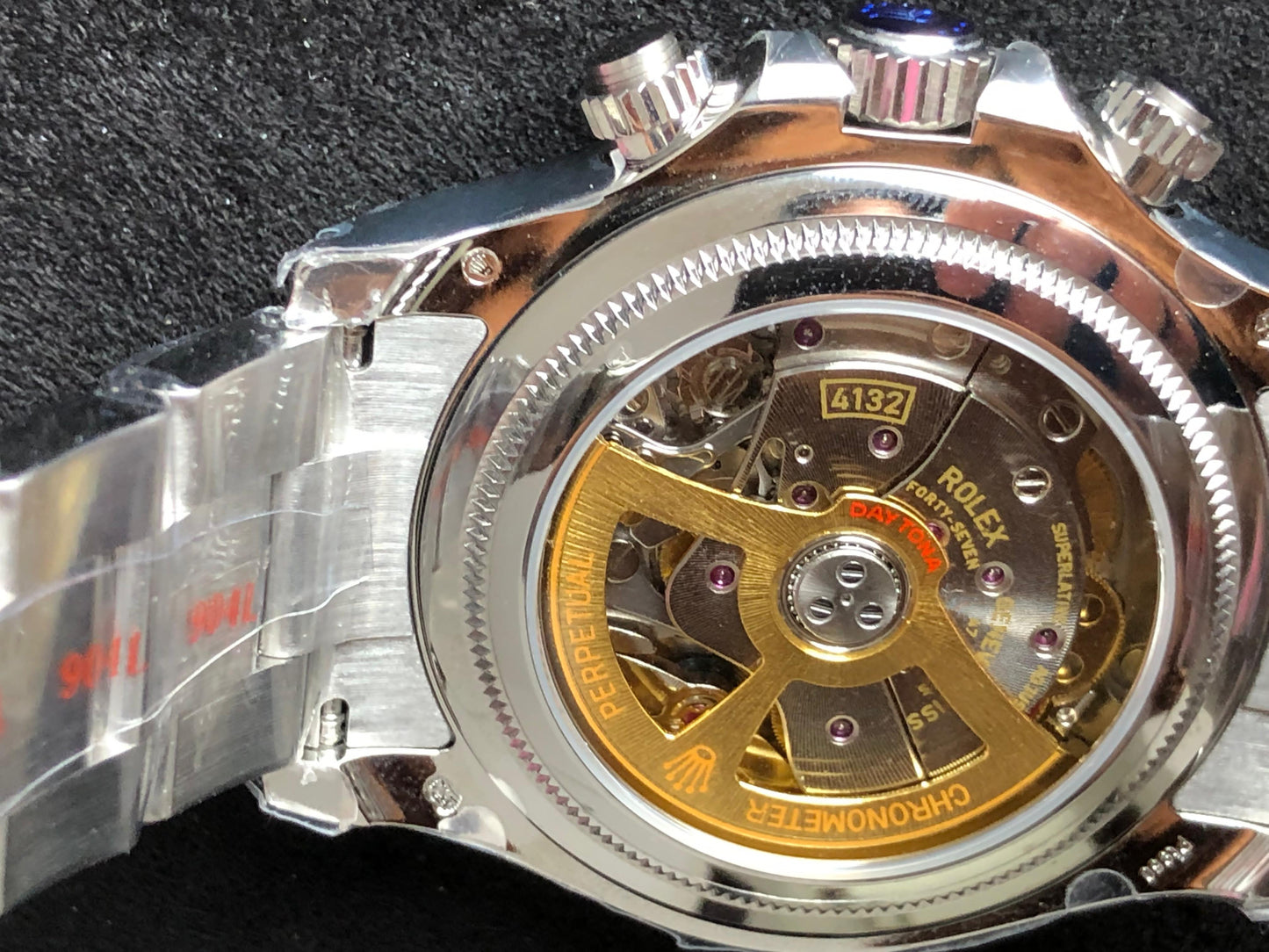 40 mm رولكس دايتونا مينا  أسود وعدادات بيضاء