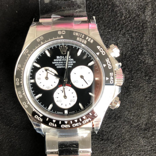 40 mm رولكس دايتونا مينا  أسود وعدادات بيضاء