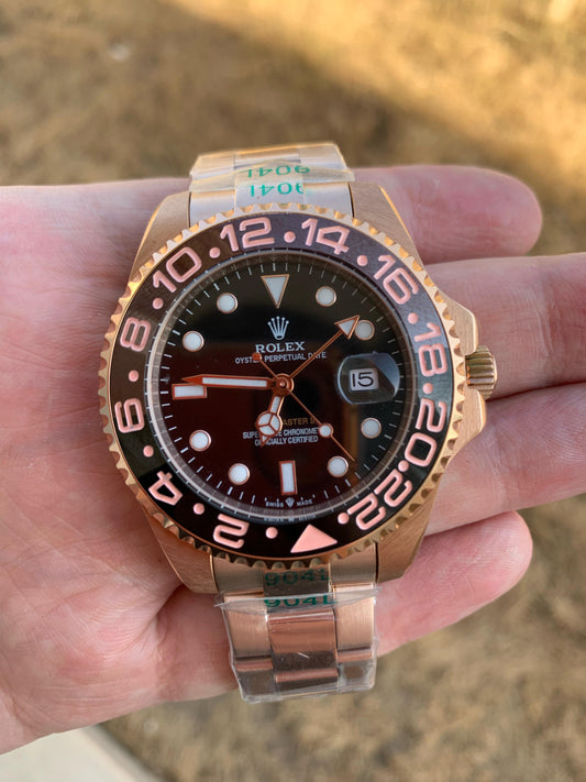 40 mm  السعر بالدينار الاردني ٣٠٠ دينار - رولكس روت بير روز جولد