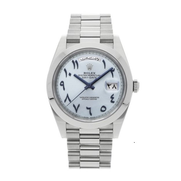 40 mm  السعر بالدينار الاردني 350 دينار -رولكس داي ديت عربي سكاي بلو - قطعة واحدة كلين تايتل