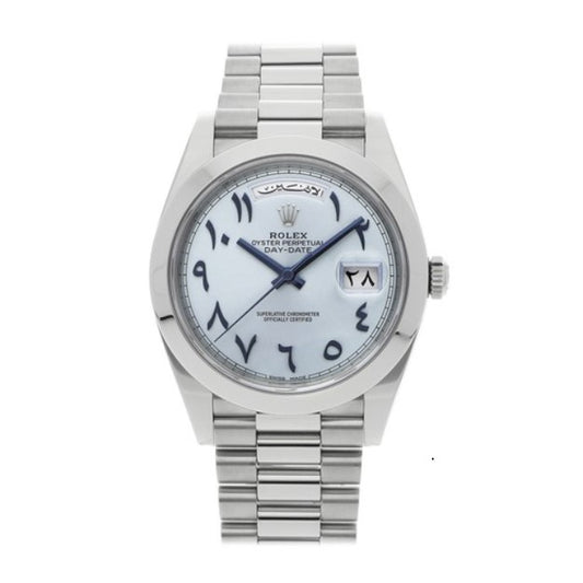 40 mm  السعر بالدينار الاردني 350 دينار -رولكس داي ديت عربي سكاي بلو - قطعة واحدة كلين تايتل