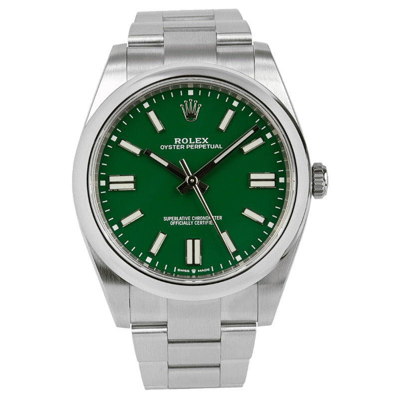 Rolex oyster perpetual Green - متوفر قطعتين جراند ماستر
