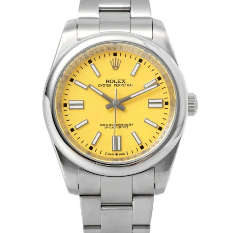 Rolex oyster perpetual Yellow - متوفر قطعتين جراند ماستر