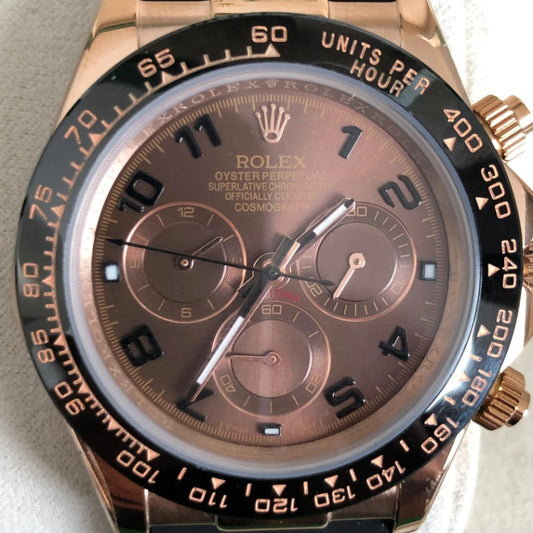 43 mm لمدة ٢٤ ساعه فقط رولكس دايتونا كلين روزجولد - كلين طبق الأصل ماكينة سويسري  قطعة واحدة فقط