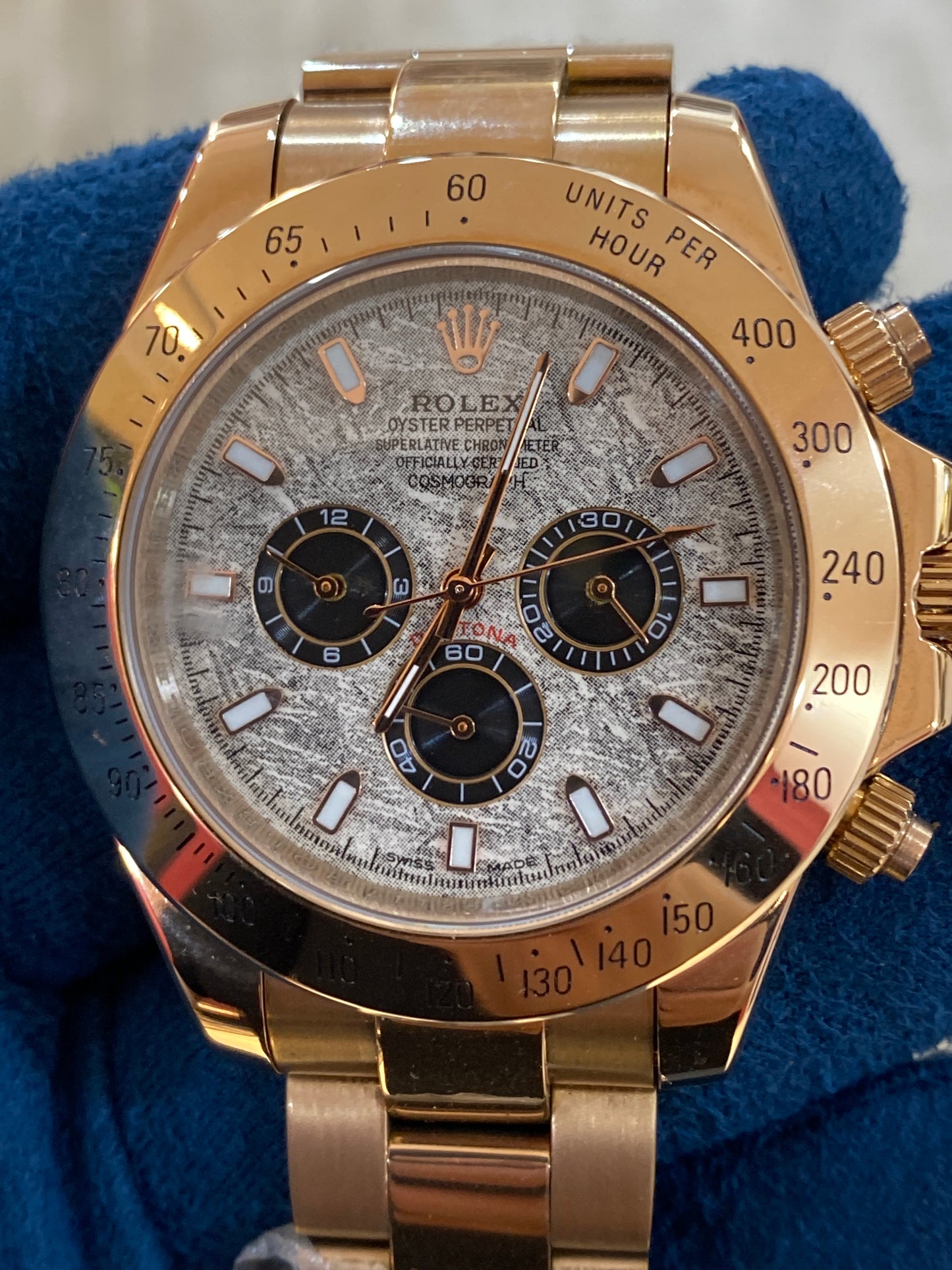 روليكس دايتونا روز جولد مينا ماربل - جراند ماستر ماكينة اوتوماتيك (قطعة واحدة)