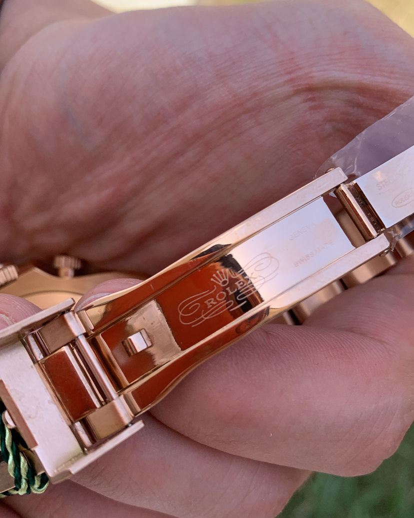 40 mm رولكس دايتونا روز جولد قرص ماربل رمادي