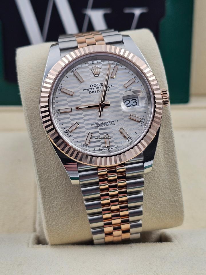 36 mm رولكس ديت جستستيل وذهب إيفروز بقرص ماربل
