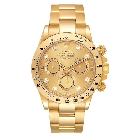 40 mm رولكس دايتونا ذهب أصفر بقرص ذهبي