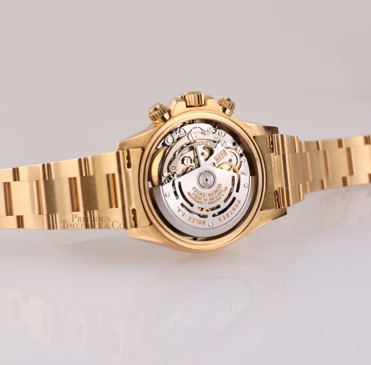40 mm رولكس دايتونا ذهب أصفر بقرص أسود وأرقام ألماس