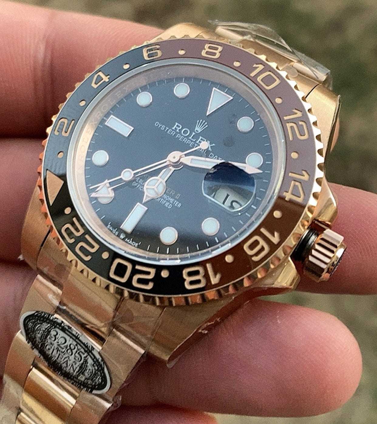 ROLEX GMTMASTER ROOTBEER- كلين طبق الأصل بالتعقيدات و السيريال